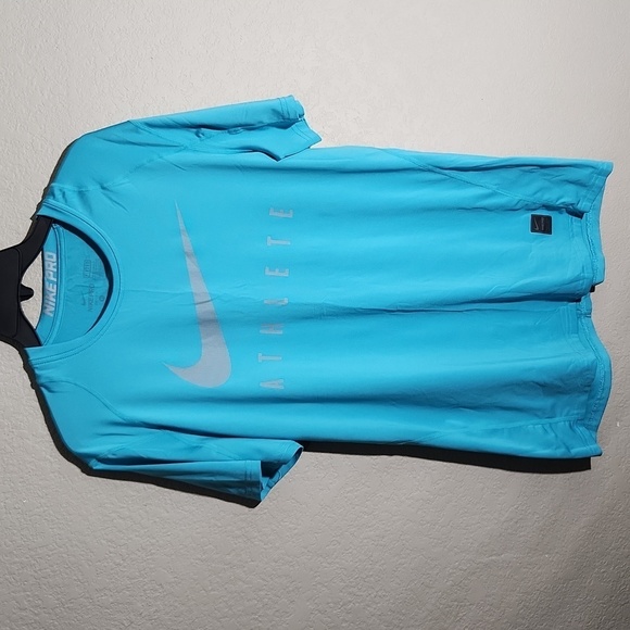 Nike Pro Shirt Mens Size M Athletic Dri-Fit Blue - Picture 1 of 10